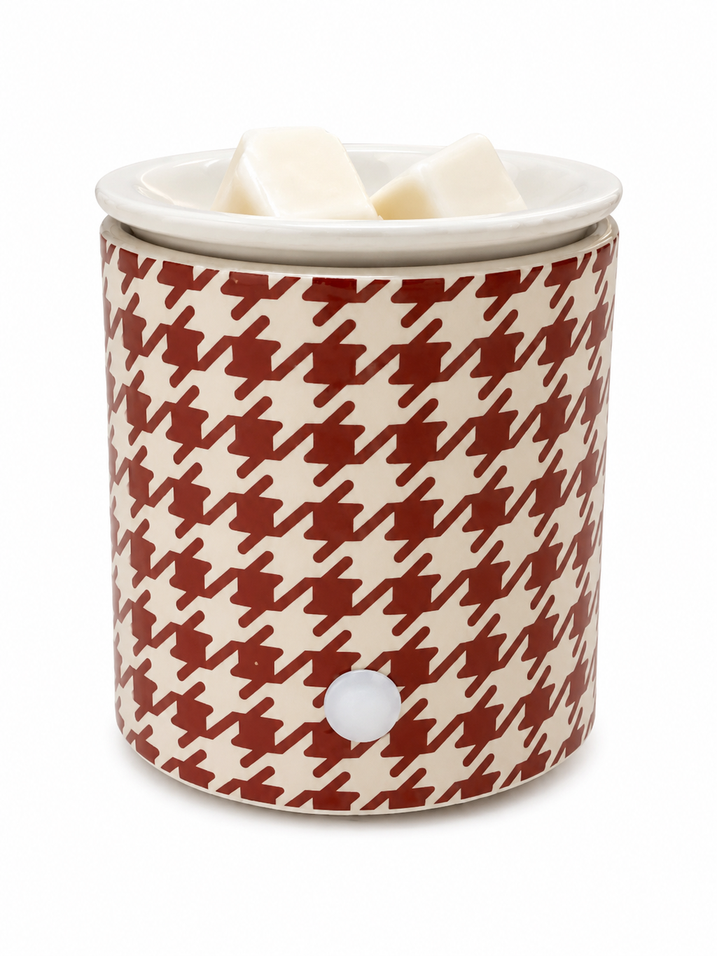 Red Houndstooth Electric Wax Warmer